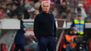 Jose Mourinho on the touchline as Mourinho Return rumors link him with a move back to Real Madrid