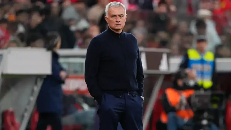 Jose Mourinho on the touchline as Mourinho Return rumors link him with a move back to Real Madrid