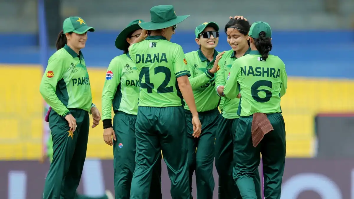 Pakistan women's cricket team during a match as Pakistan Exit from the T20I Tri-Series following a rain-affected result.