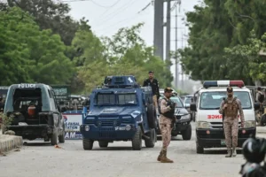 Pakistan operation shows security forces deployed during an intelligence based operation against militant hideouts near the Afghan border.