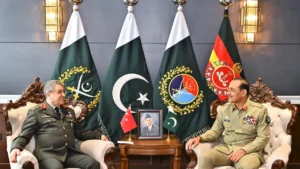 Field Marshal Asim Munir meeting Turkish Land Forces Commander General Metin Tokel during Pakistan Turkiye defence talks