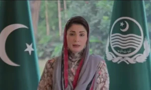 AJK Poll Results as Punjab Chief Minister Maryam Nawaz addresses the media following the first phase of Azad Jammu and Kashmir elections.