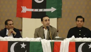 Bilawal Bhutto Zardari addresses a PPP meeting while discussing AJK Unrest and calling for a high powered commission.