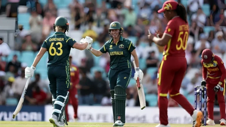 Australia Women Final celebration after Beth Mooney and Ashleigh Gardner secure win against West Indies