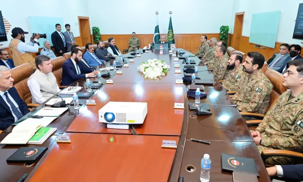 Prime Minister Shehbaz Sharif chairs the Provincial Apex Committee meeting in Quetta to review Balochistan Terrorism and strengthen Pakistan's national security strategy.