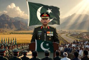 Field Marshal Syed Asim Munir addressing the National Workshop on Balochistan at GHQ Rawalpindi, vowing to crush foreign-backed proxies and ensure lasting peace and development in Balochistan with national unity.