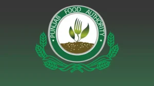 Punjab Food Authority logo promoting Climate Action and safe food systems in Pakistan.