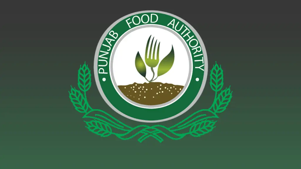 Punjab Food Authority logo promoting Climate Action and safe food systems in Pakistan.