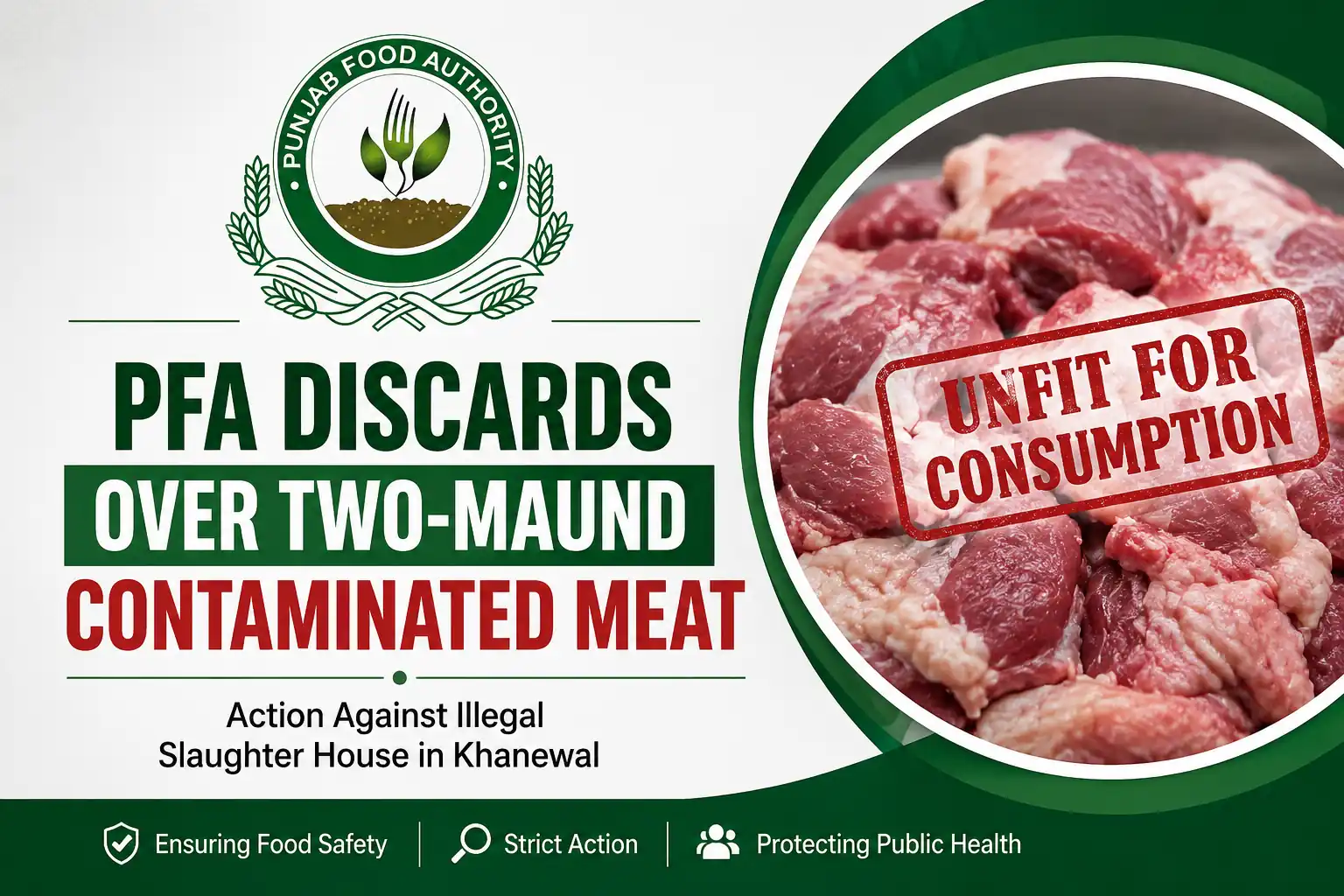 Punjab Food Authority Seizes Contaminated Meat in Khanewal Raid