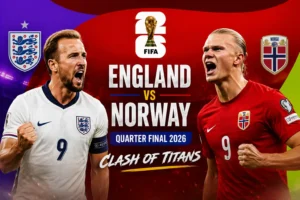 Harry Kane and Erling Haaland ahead of the England vs Norway Quarter Final 2026 FIFA World Cup Clash of Titans