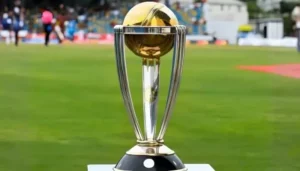 ICC World Cup trophy representing the new ODI and T20 World Cup formats approved by the ICC.