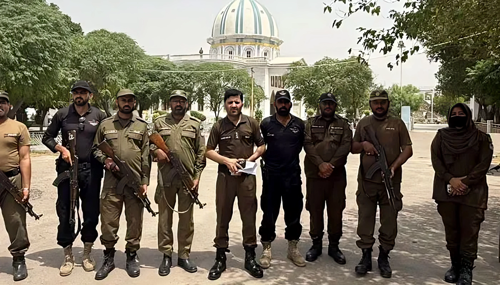 Police officials investigate the Lahore Foreign Women Case after the vehicle crash that led to the rescue of two foreign women.