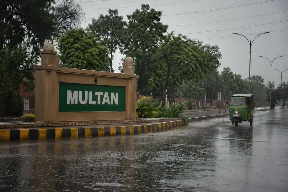Multan Rain leaves roads wet as heavy thunderstorms trigger weather related emergencies across the city.