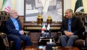 Pakistan Iran Interior Ministers Mohsin Naqvi and Eskandar Momeni meet in Islamabad to discuss security, border cooperation and regional stability.