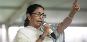 West Bengal Chief Minister Mamata Banerjee addresses a public gathering after the TMC Bank Accounts were frozen during the Enforcement Directorate investigation.