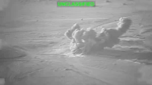 US Iran Strikes showing an explosion during reported military operations targeting sites inside Iran.