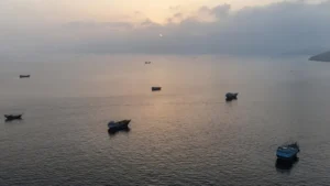 Cargo vessels in the Strait of Hormuz during US Iran Talks in Doha focused on regional maritime security.