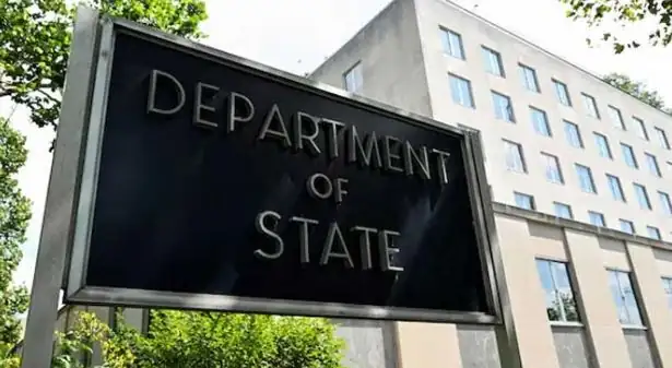 US State Department building highlighting the US Pakistan statement supporting Pakistan's right to defend itself against terrorist attacks.