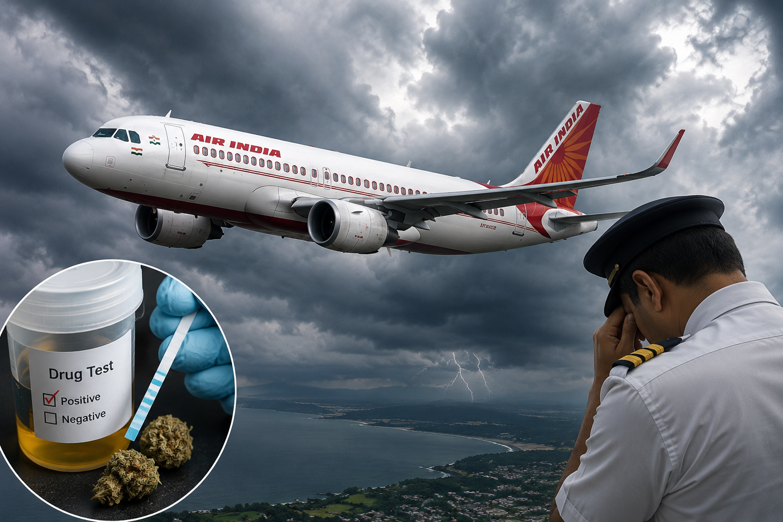 Air India captain related Airbus A320neo aircraft flying over the Indian coastline during the Phuket-Delhi flight incident