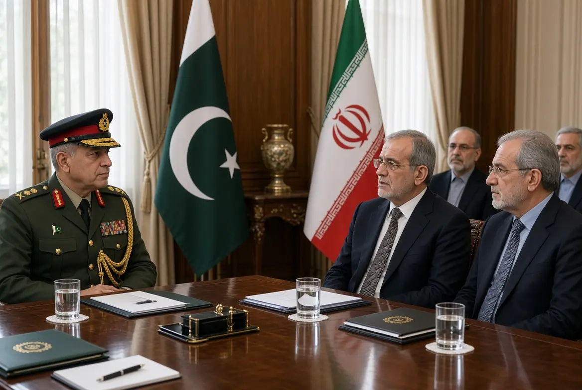 Field Marshal Asim Munir in formal meeting with Iranian President Masoud Pezeshkian during Asim Munir Iran diplomatic visit in Tehran