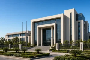 Exterior view of Islamabad High Court building under clear sky during IHC judges delay case over pending appointments summary