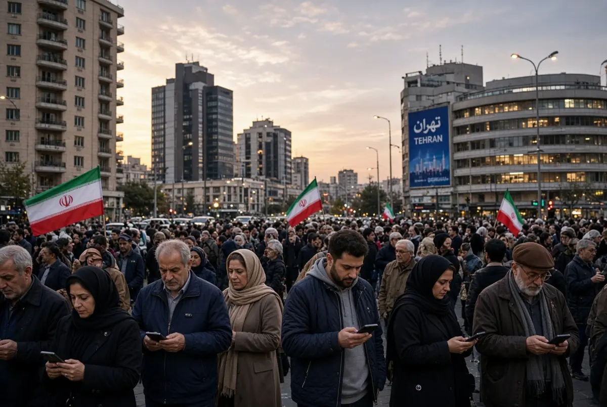People gathering in Tehran streets after Iran surrender demand news from US President Trump regarding nuclear weapon talks