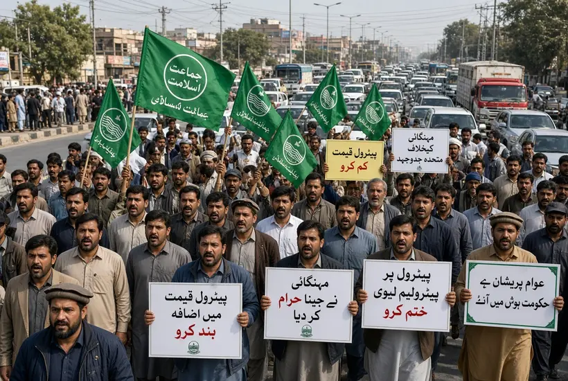 JI Fuel Protests Disrupt Traffic Across Pakistan