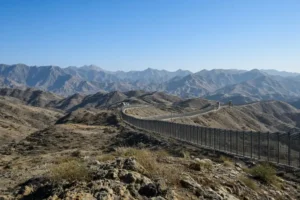 Pakistan-Afghanistan border fence in mountainous terrain related to Pakistan rejects Taliban claims on Badakhshan