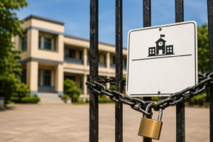 Locked school gate in Sindh representing Sindh schools closed on August 4, 2026, for the Chehlum of Hazrat Imam Hussain (RA).