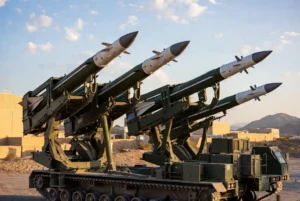 High-resolution view of a US Army ATACMS mobile missile launcher system representing the depleted US missile stockpile after intensive use in the Iran conflict