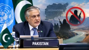 Pakistan’s foreign minister addressing the UN on terrorism emanating from Afghan soil