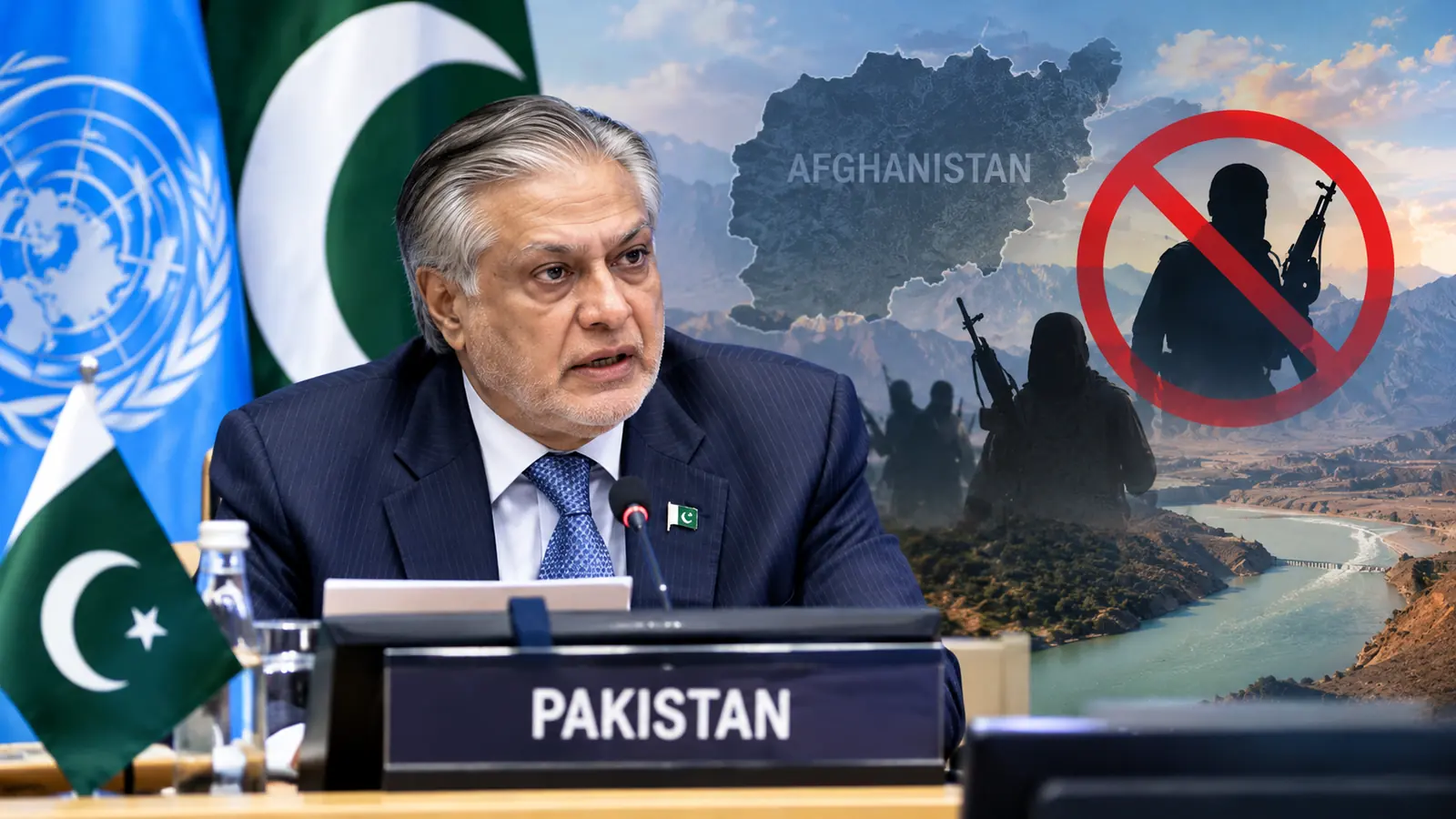 Pakistan’s foreign minister addressing the UN on terrorism emanating from Afghan soil