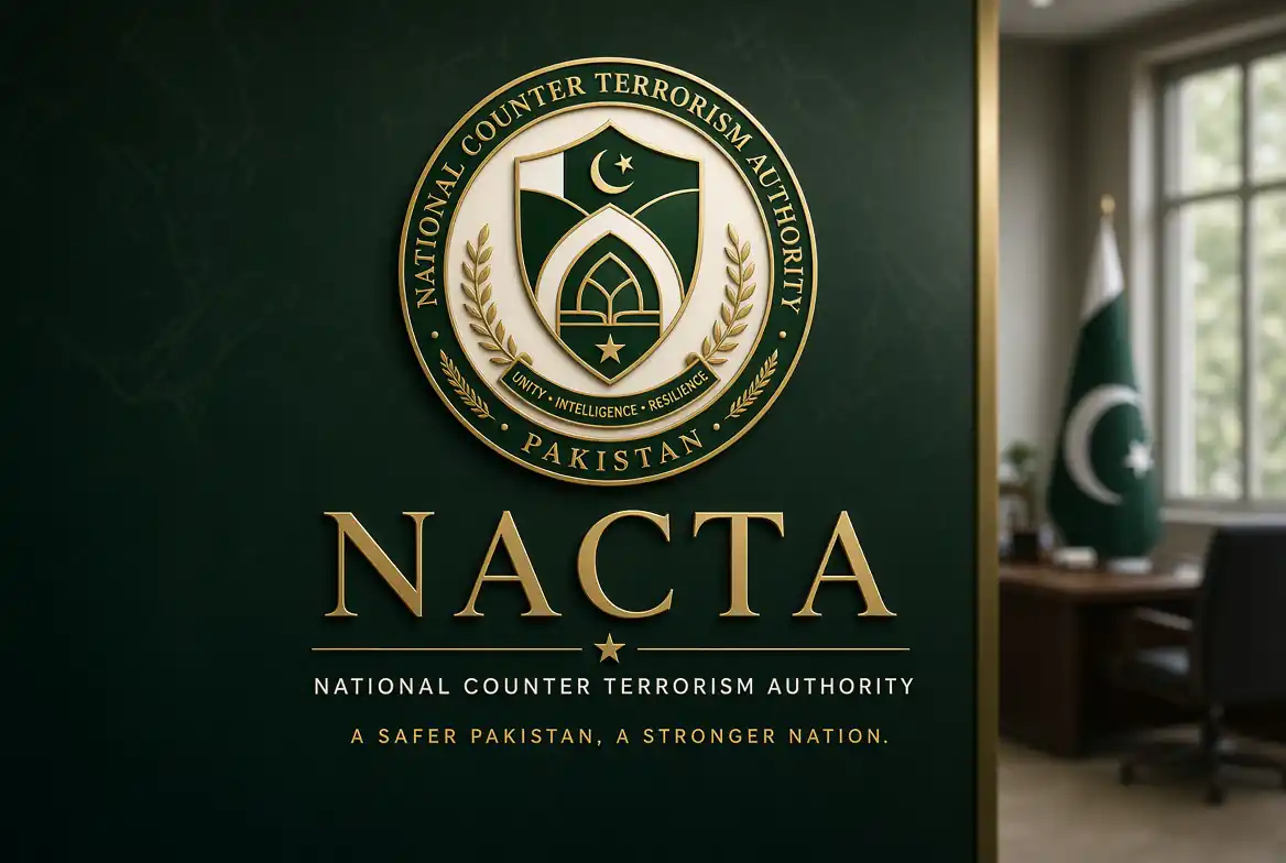 NACTA emblem and Pakistan conference room related to Faisal Naseer appointment