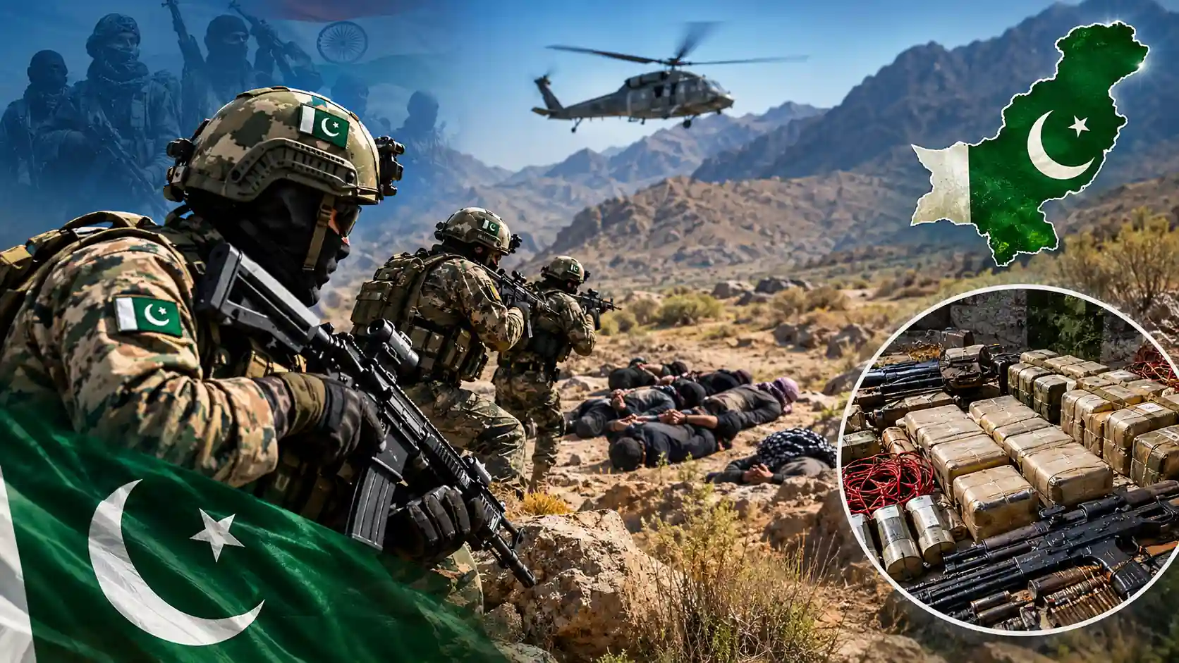 Pakistan security forces conducting a counter-terrorism operation in Balochistan