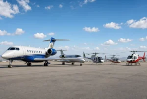 High-quality landscape view of provincial flying assets showing Punjab Gulfstream G500 jet alongside Learjet and helicopters of Balochistan Sindh and Khyber Pakhtunkhwa