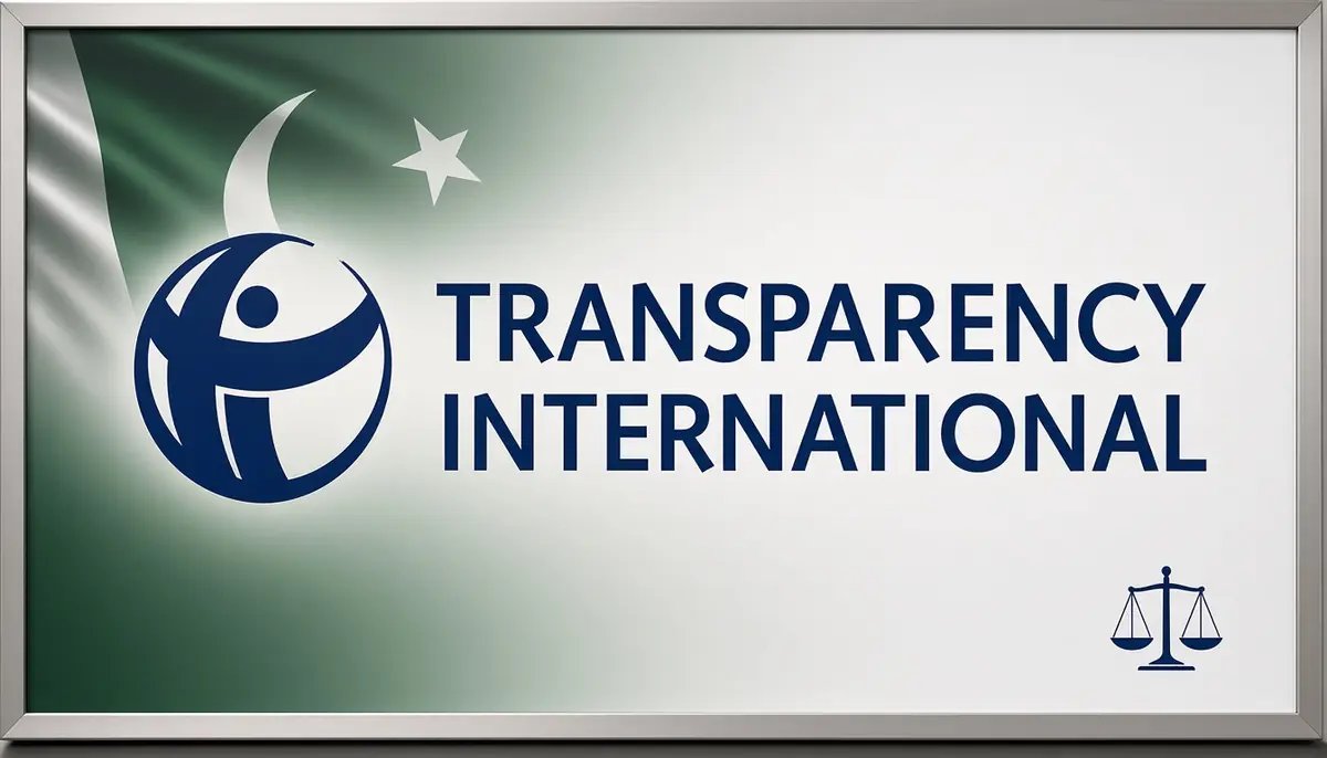 Professional Transparency International logo with Pakistani flag and justice scales representing RTI laws Pakistan