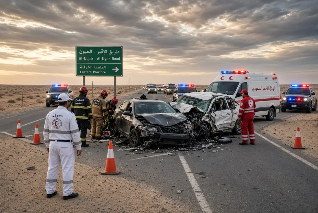 Saudi road crash kills nine including family of seven
