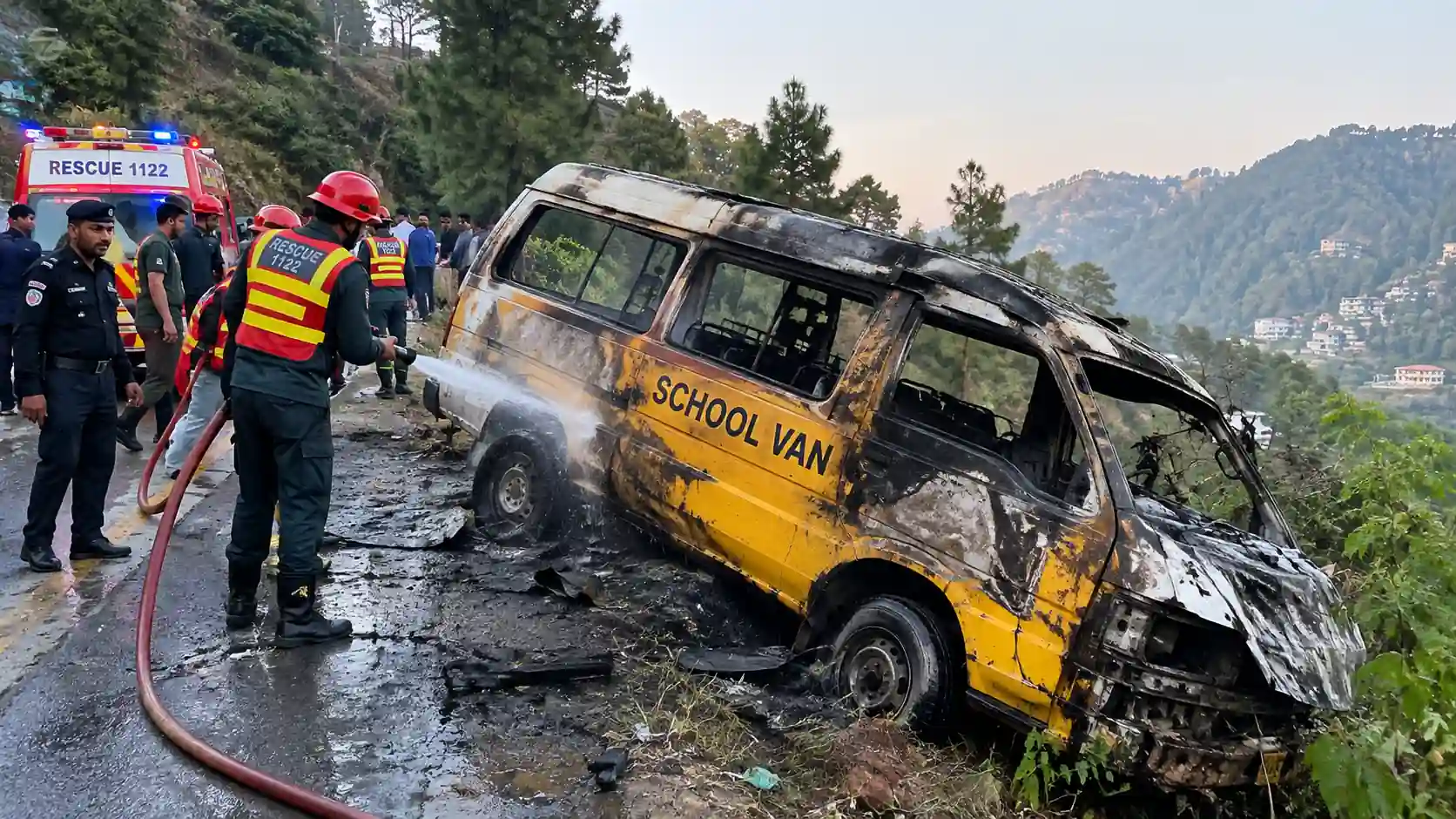 School Van Accident in Murree Injures 11