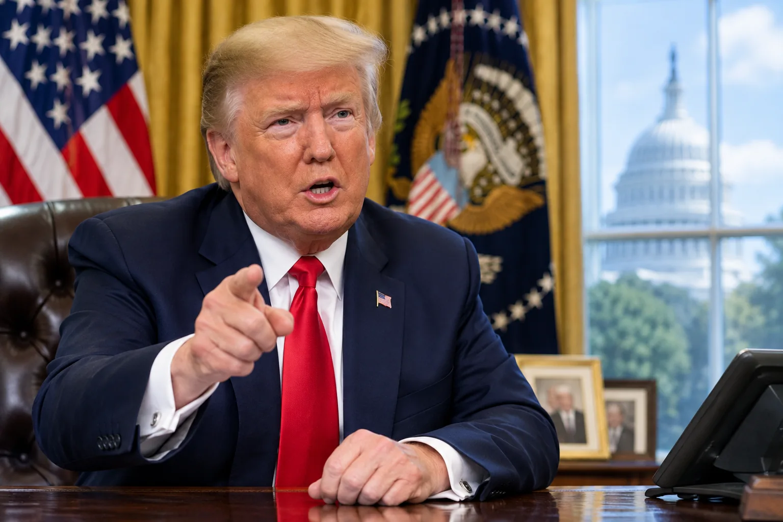 Donald Trump discussing Trump achievements ahead of the US midterm elections