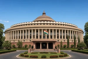 Indian Parliament building in New Delhi linked to the Uniform Civil Code wider rollout discussion