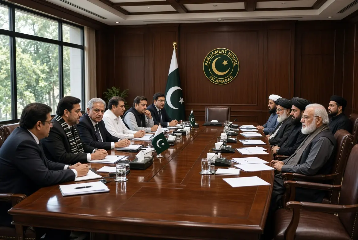 PPP delegation meeting opposition leaders Mahmood Khan Achakzai and Raja Nasir Abbas at Parliament House Islamabad for electoral reforms committee talks