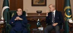 President Asif Ali Zardari and PM Shehbaz Sharif in meeting on KP constitutional measures