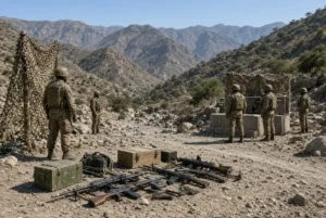 North Waziristan operation where security forces recovered weapons after neutralising terrorists in mountainous terrain