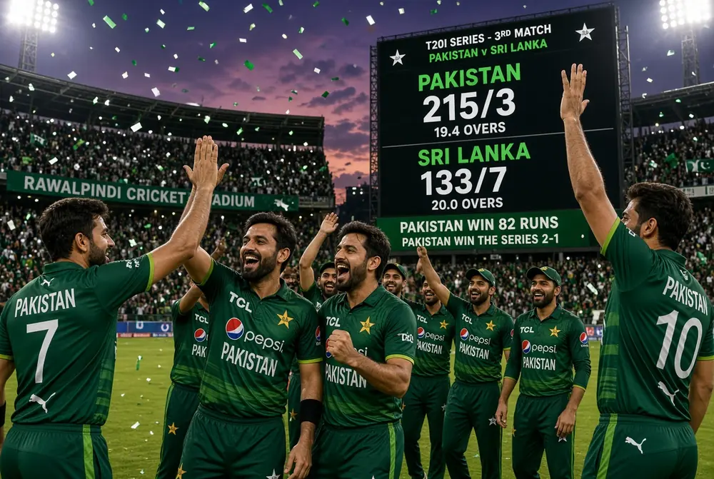 Pakistan seal series with 82-run T20I win