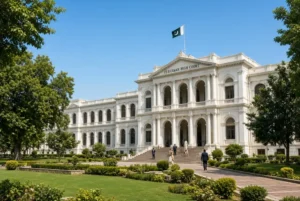 Peshawar High Court building where PTI KP emergency and governor’s rule petitions will be heard on October 20