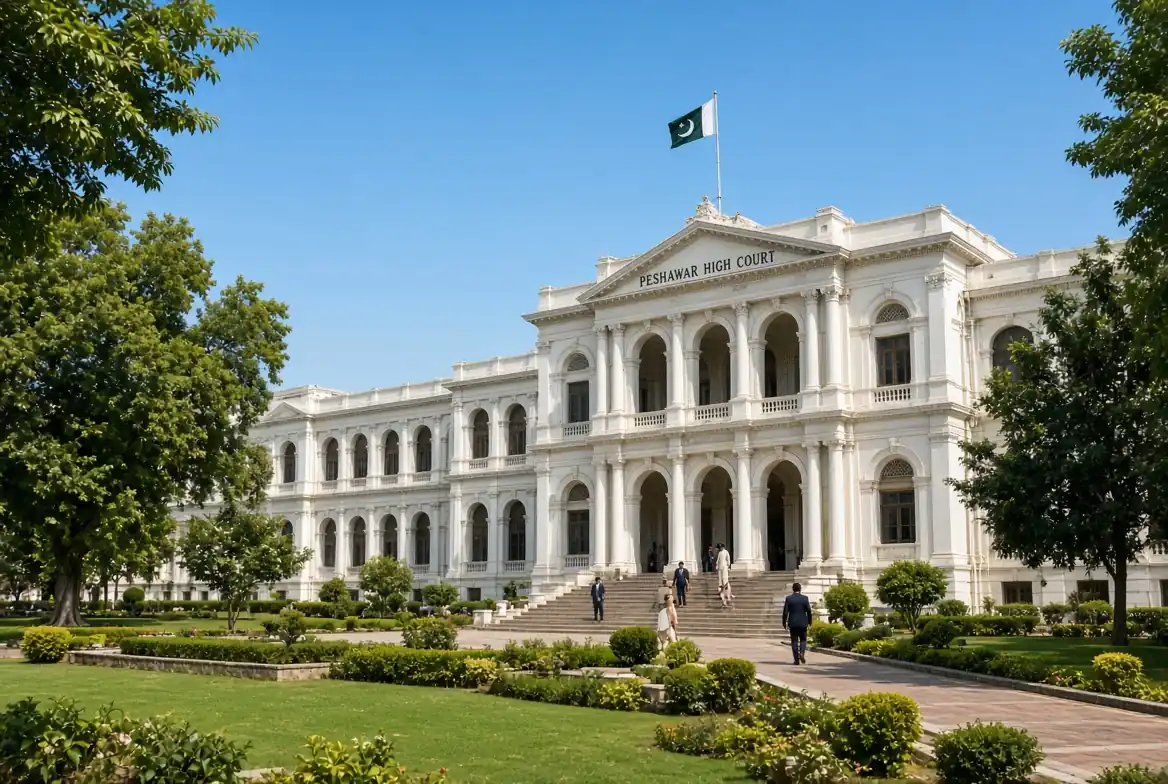 Peshawar High Court building where PTI KP emergency and governor’s rule petitions will be heard on October 20