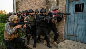 War on terror support showing Pakistani police officers at Elite Police Training Centre Nowshera linked to KP federal funds